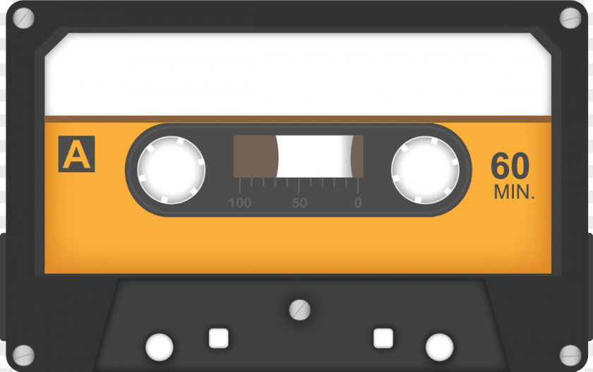 Vintage Audio Cassette PNG Cassette, 60 min. cassette tape clipart PNG
