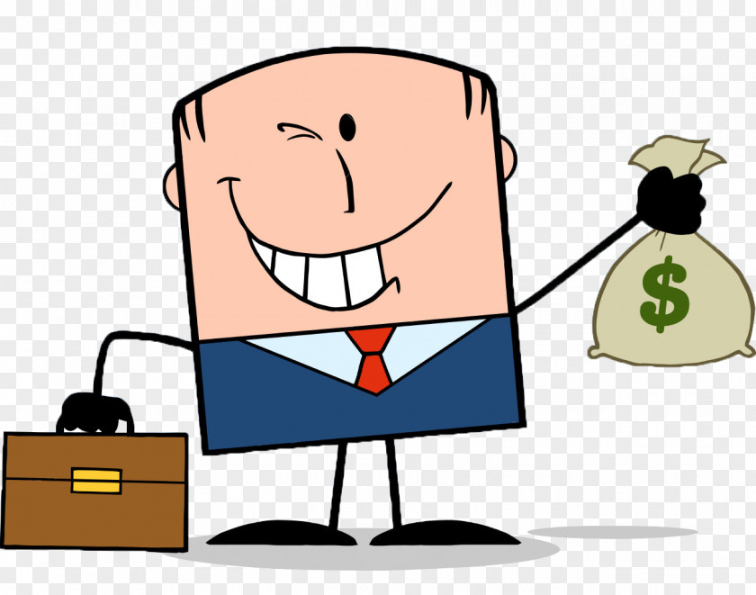 A Businessman Who Takes Pocket Businessperson Cartoon Black And White Clip Art PNG