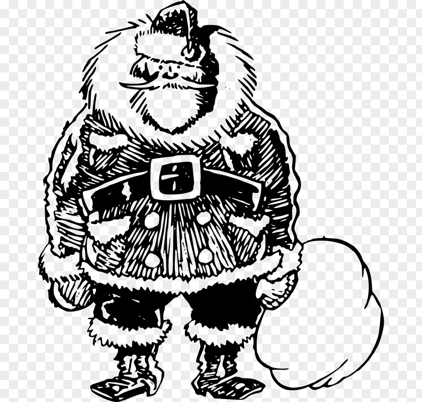 Santa Claus Drawing Overweight Clip Art PNG