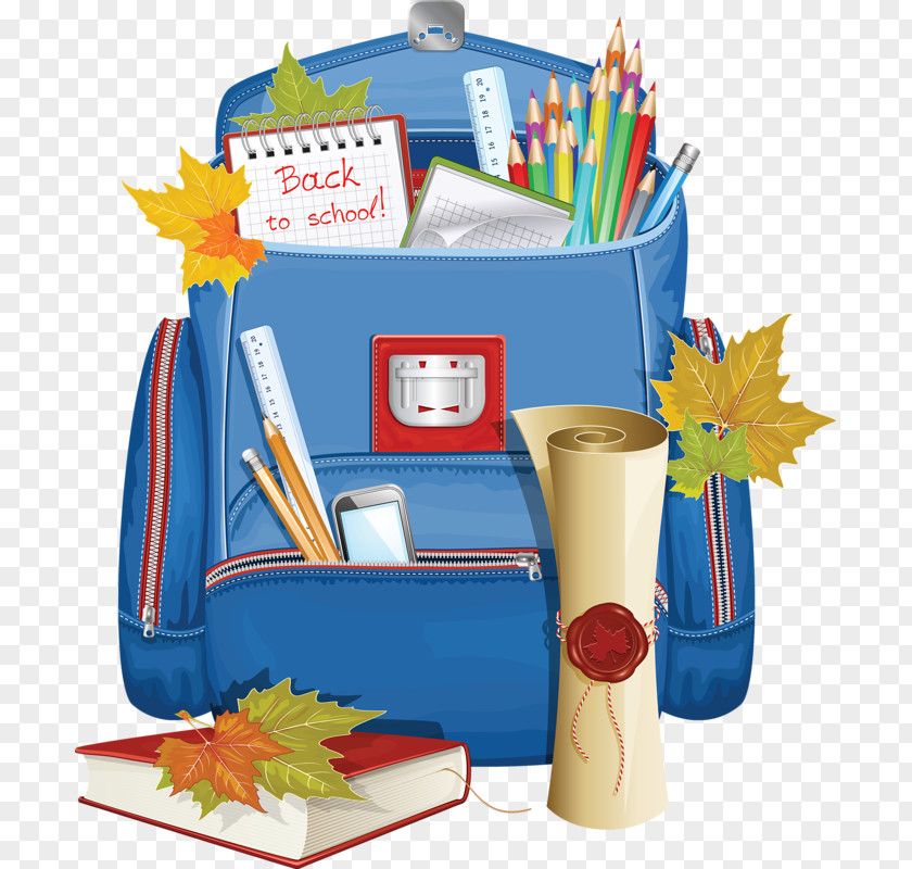 Cartoon Painted Blue Schoolbag Rest Supplies School Bag Clip Art PNG