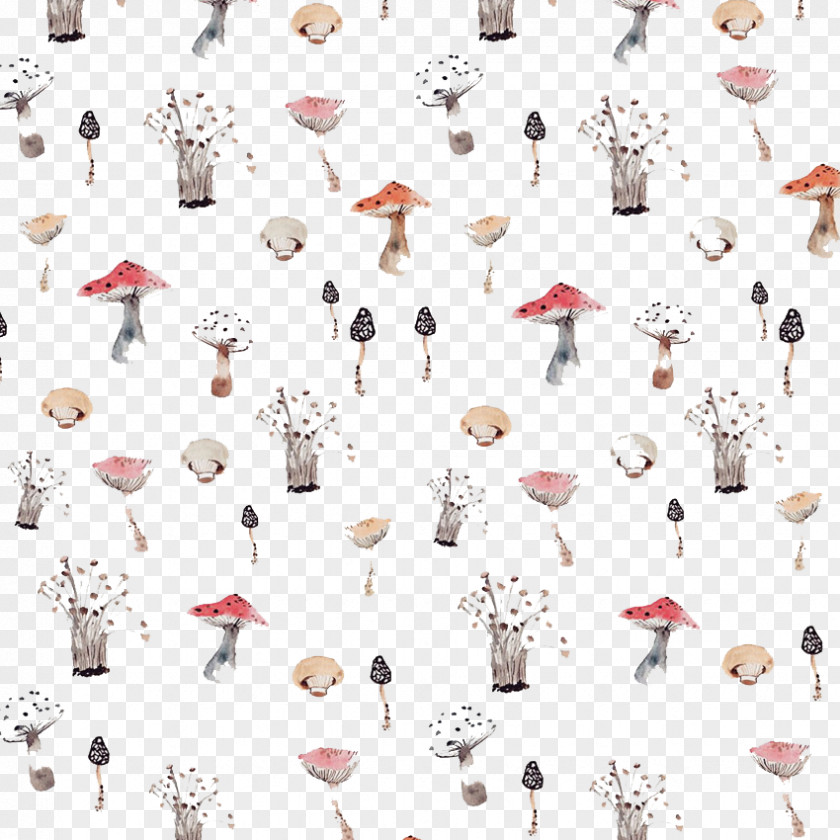 Creative Painted Mushroom Background Pattern Fashion Accessory PNG