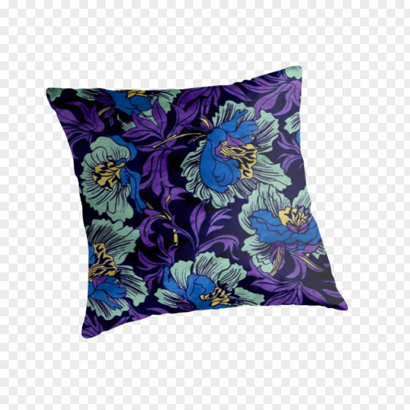 Pillow Throw Pillows Cushion Purple Blue PNG