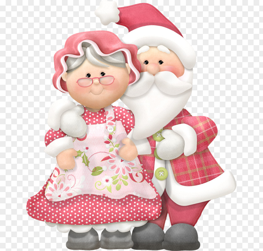 Pirotecnia NAVIDENA Santa Claus Christmas Ornament Mrs. Day Card PNG