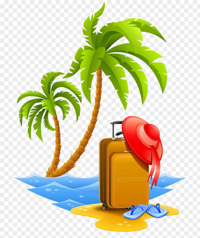 Seaside Coconut Trees Travel Royalty-free Illustration PNG