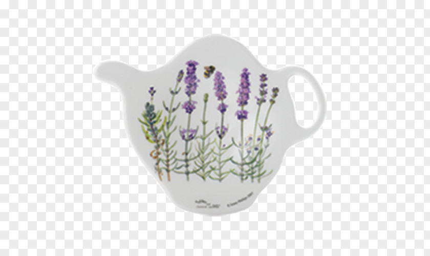 Tea Bag Mug Lavender Plate PNG