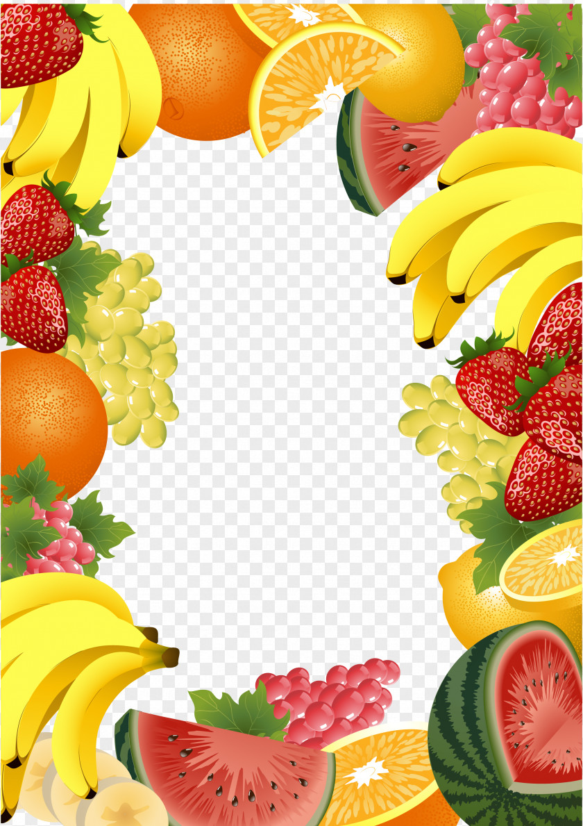 Fruits And Vegetables Vector Material Fruit Picture Frame Royalty-free PNG