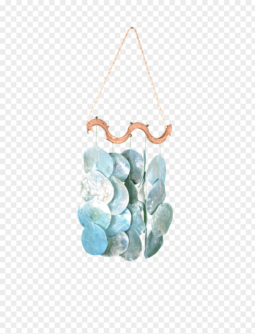 Painted Conch Windowpane Oyster Turquoise Jewellery Wind Chimes PNG