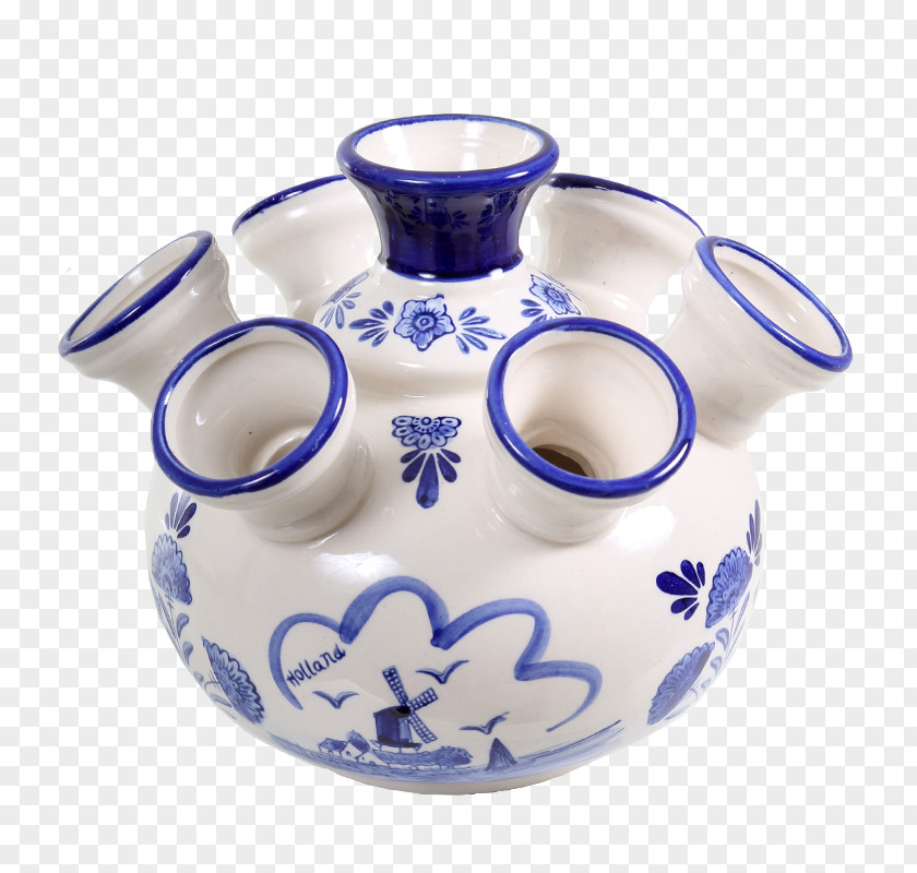 Vase Delft Ceramic Blue And White Pottery PNG