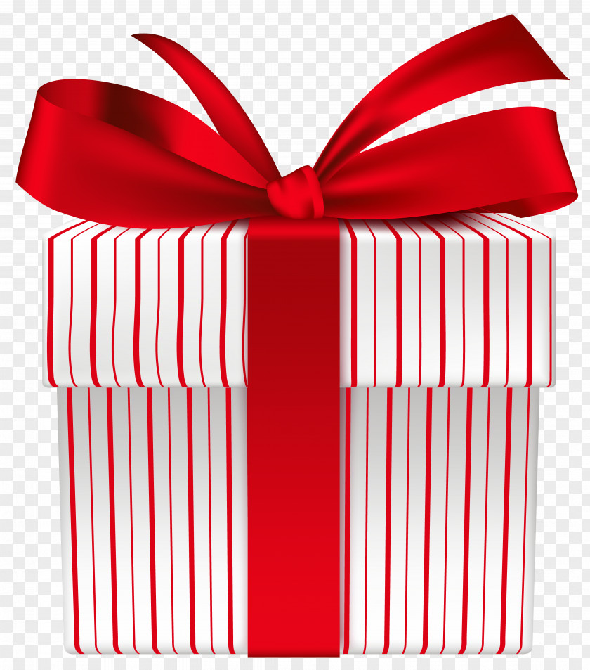 Gift Box With Red Bow Clipart Image Ribbon Product PNG