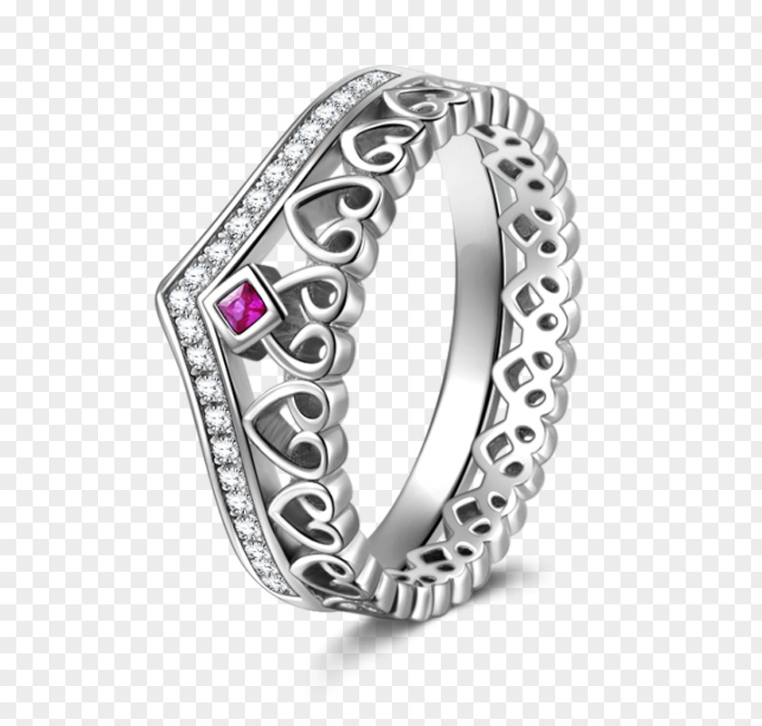 Ruby Wedding Ring Silver Platinum PNG