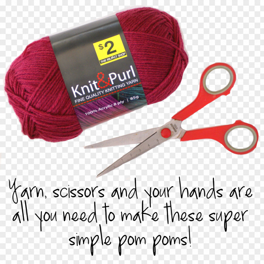 Yarn Ball Pom-pom How-to Knitting Do It Yourself PNG