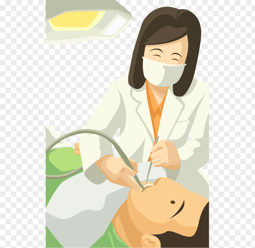 Ambulance Female Doctor Male Patient Vector Physician Dentist Dental Extraction PNG