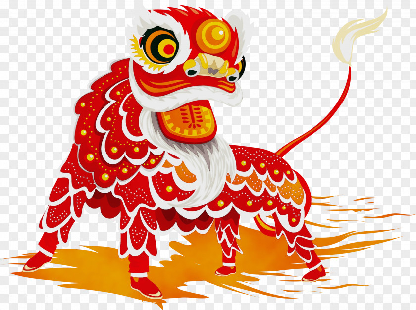 Art Fictional Character Chinese New Year Lion Dance PNG