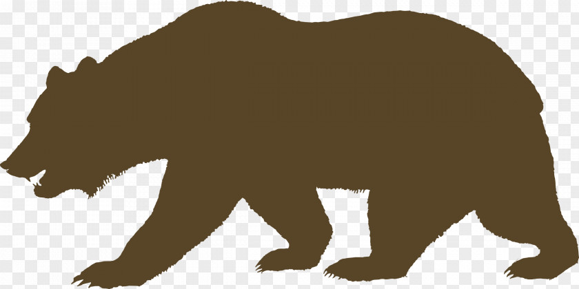 Bear Shadow Cliparts California Grizzly American Black Republic PNG