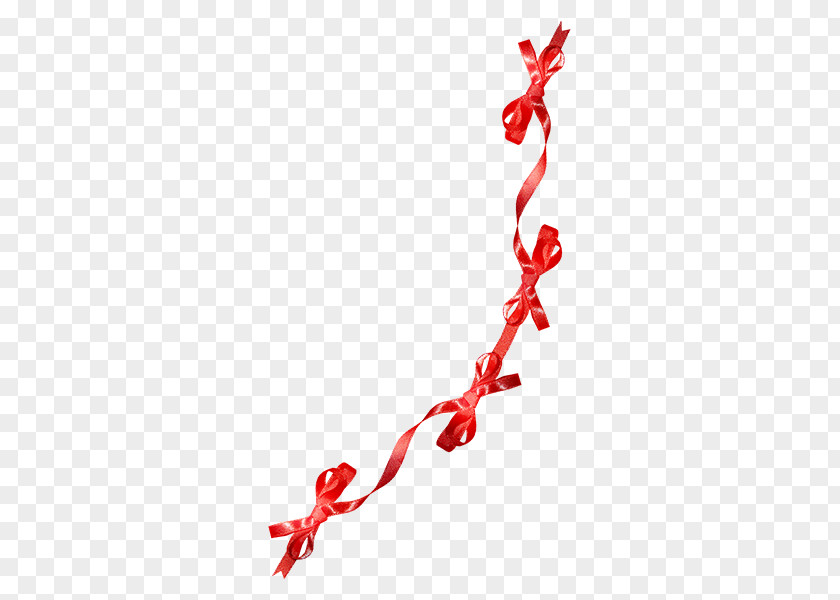Decorative Red Bow Ribbon Clip Art PNG