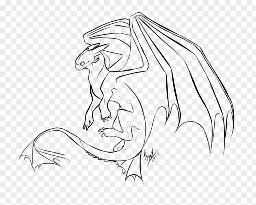 Night Fury Line Art Drawing How To Train Your Dragon Sketch PNG