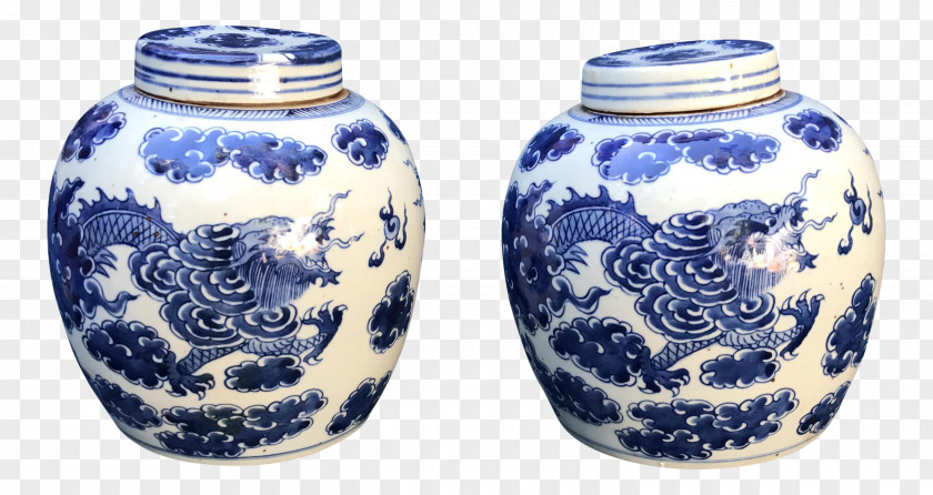The Blue And White Porcelain Pottery Ceramic Vase Cobalt PNG