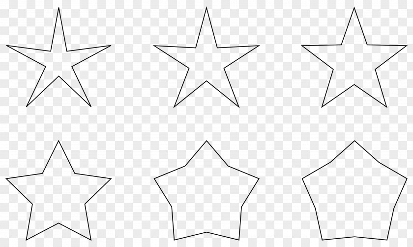 5 Star Triangle Circle Monochrome Point PNG