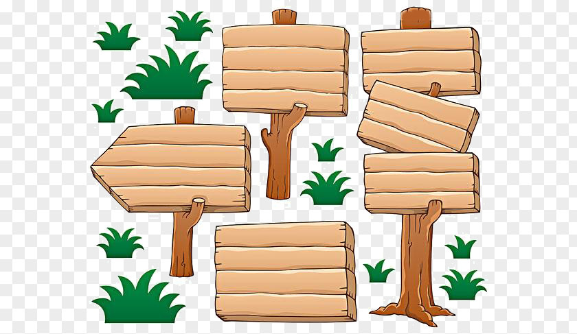 Cartoon Grass Road Sign Signage Clip Art PNG