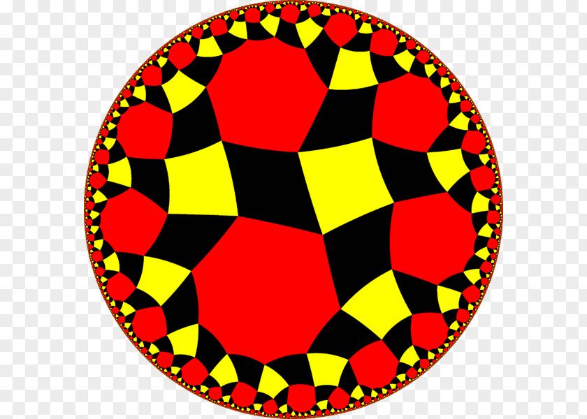 Circle Limit III Hyperbolic Geometry Tessellation Symmetry PNG