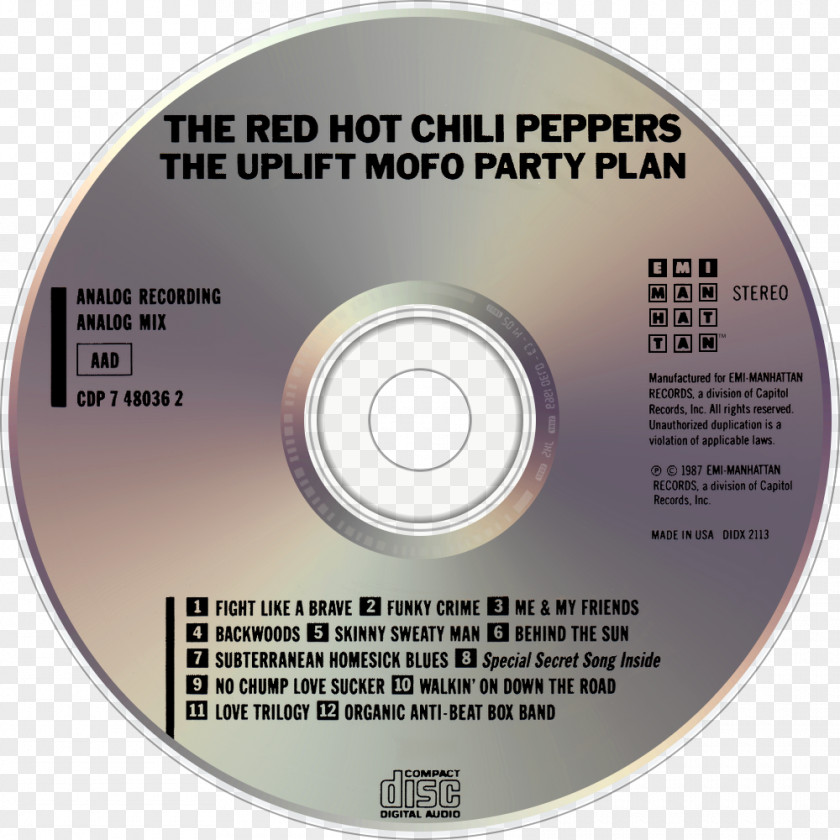 Tv Plan Compact Disc Red Hot Chili Peppers The Uplift Mofo Party Album Madison Square Garden PNG