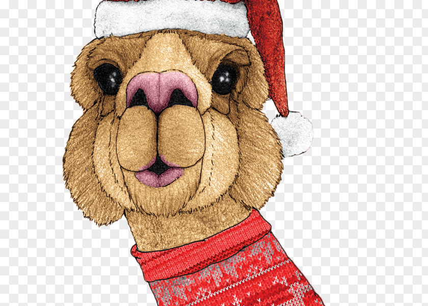 Christmas Alpaca Dog Sticker Printing Displate PNG