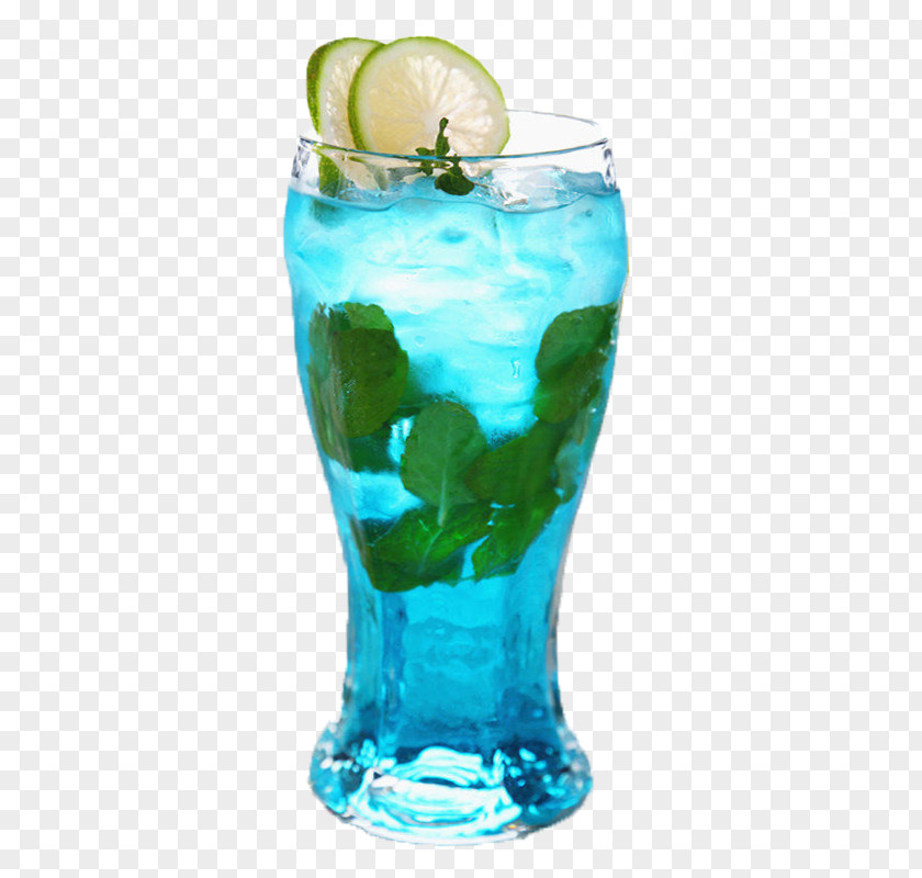 Lemon Mint Curacao Blue Hawaii Rickey Mojito Cocktail Vodka Tonic PNG