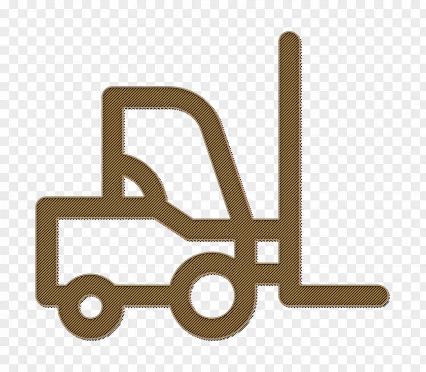 Linear Industrial Elements Icon Forklift Transport PNG