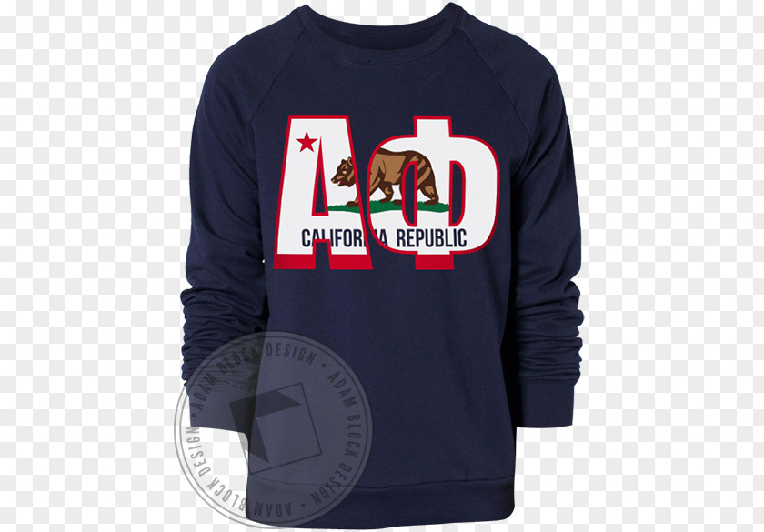 Block Flag Long-sleeved T-shirt California Republic Sweater PNG