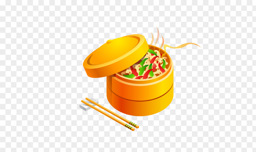 Vector Rice Steamer Chinese Cuisine Asian Thai Fried Take-out PNG