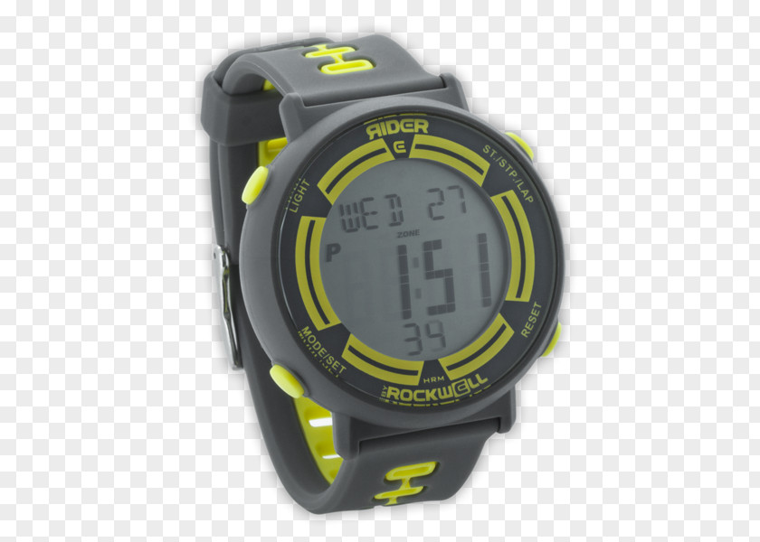 Yellow And Gray Watch Heart Rate Monitor PNG
