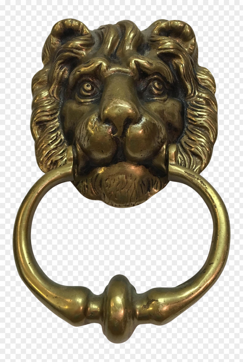 Antique Door Handle Lion Cartoon PNG