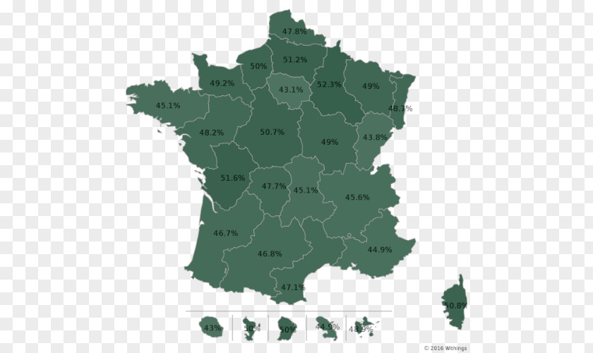 France Regions Of Vector Map PNG