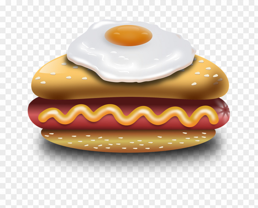 Hot Dog Buffalo Wing Fried Egg Fast Food PNG