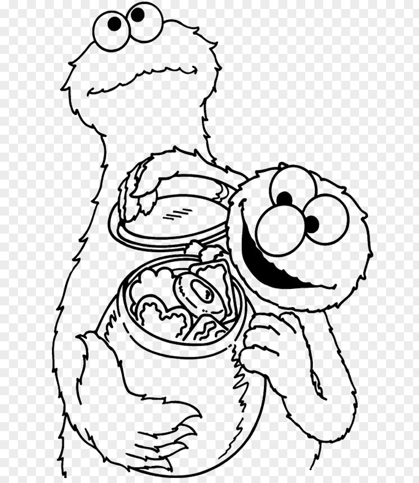 Monster Cookie Elmo Coloring Book Biscuits PNG