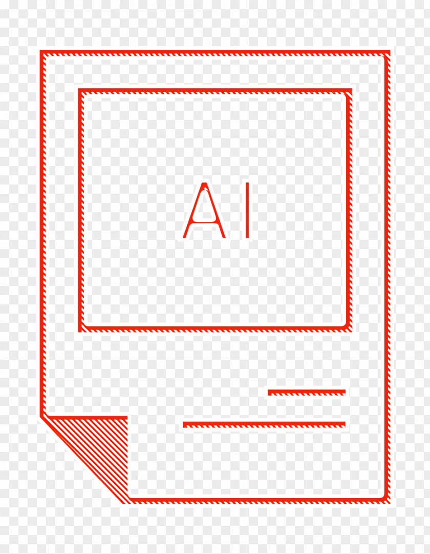 Rectangle Red Ai Icon Extention File PNG