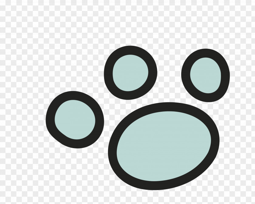 Vector Blue Cartoon Meng Pet Small Footprints Brand Circle Pattern PNG