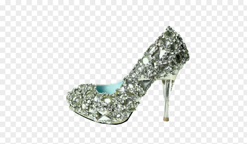 Crystal Diamond High Heels High-heeled Footwear Court Shoe Sequin Dress PNG