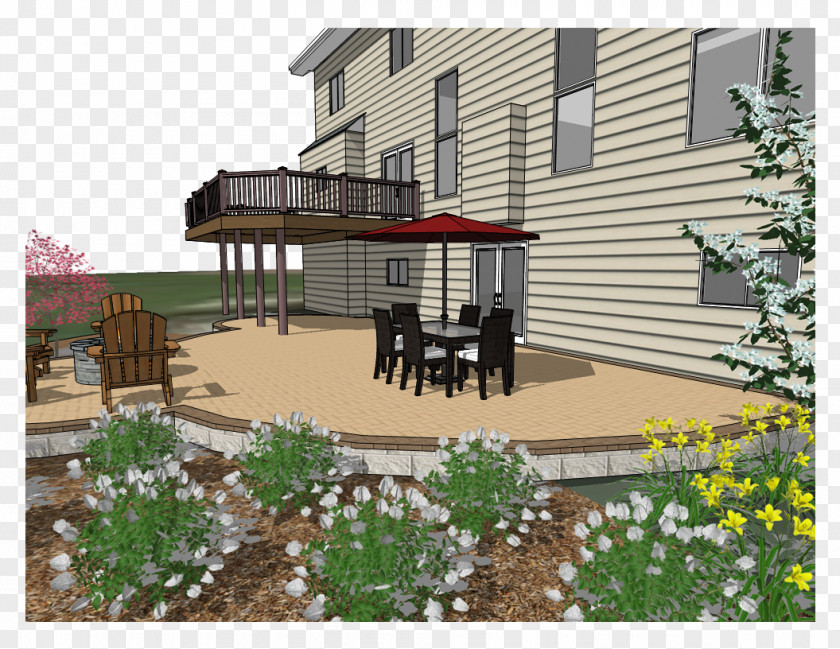 Design Backyard Landscaping Landscape Deck PNG