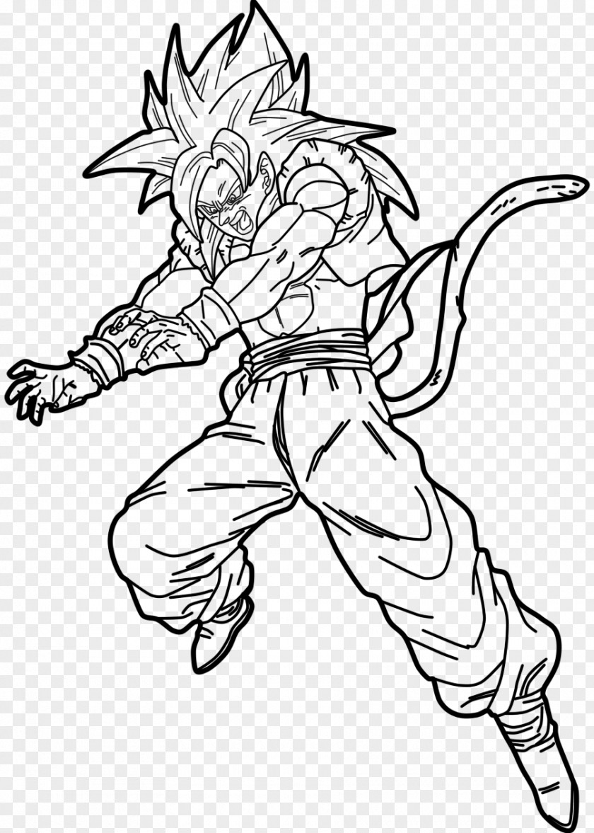Goku Line Art Gogeta Vegeta Super Saiyan PNG