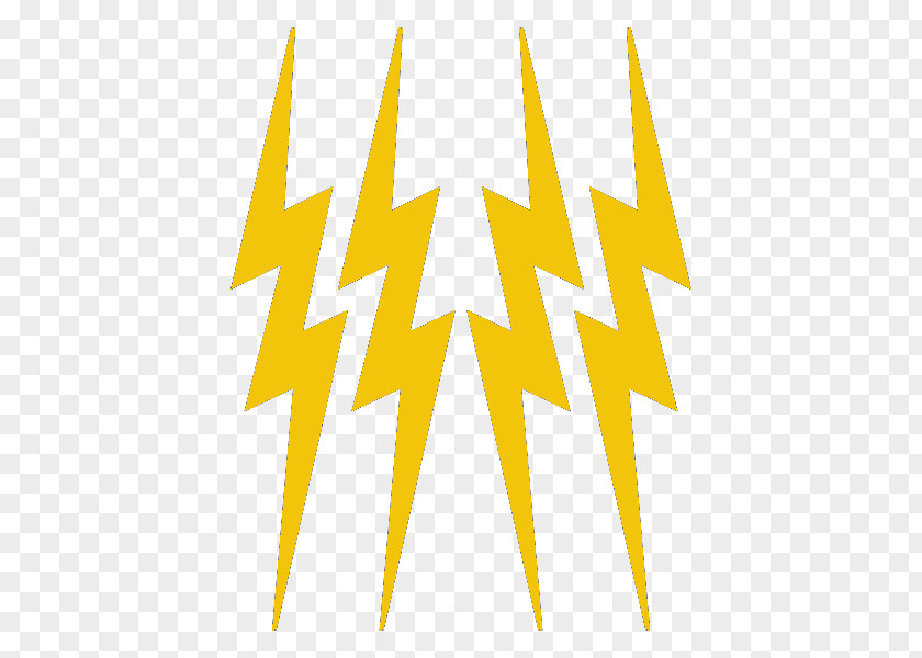 Lightning Decal Yellow Color PNG
