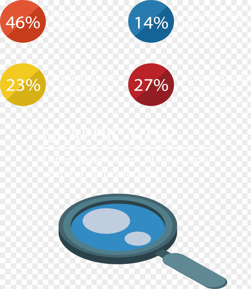 Magnifying Glass Data Chart Circle Statistics PNG