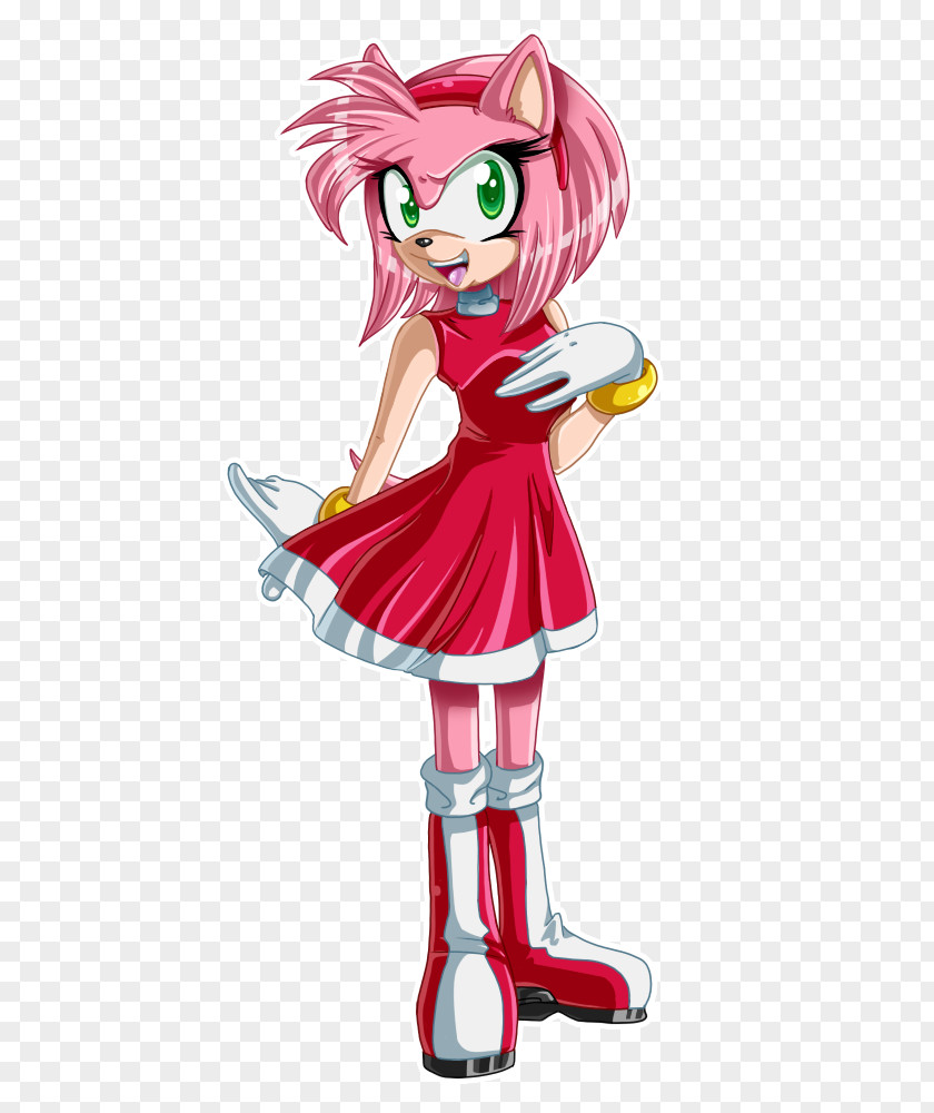 Sonic The Hedgehog Amy Rose Ariciul And Secret Rings Metal PNG