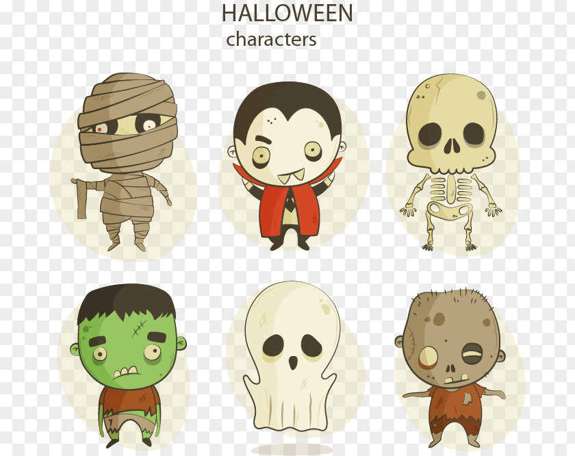 Horror Characters Vector Character Illustration PNG