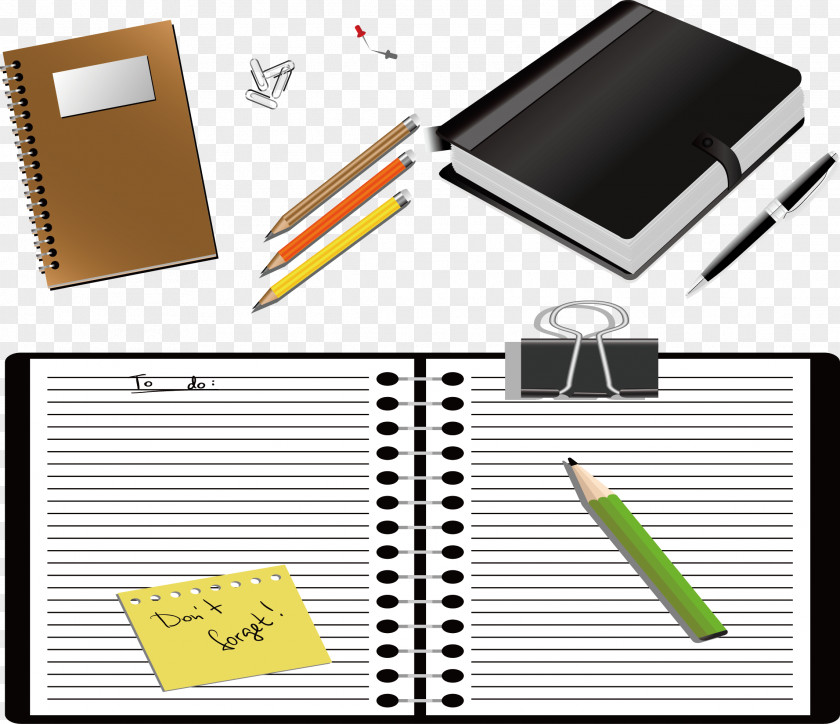 Pencil Clip Notebook Paper Notepad Icon PNG