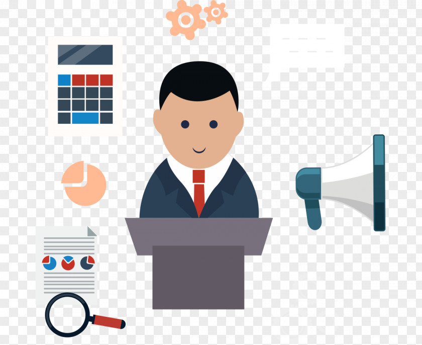 Vector Flat White-collar Office Work Business PNG