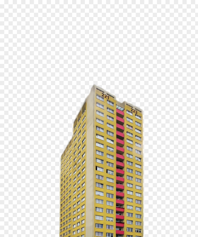 Beige Rectangle Yellow Tower Block Skyscraper Condominium Architecture PNG