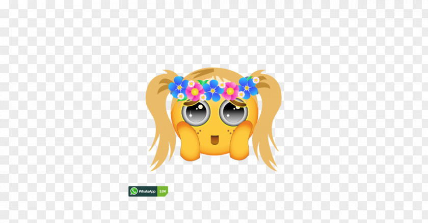 Blumenkranz Smiley Emoticon Emoji Face WhatsApp PNG
