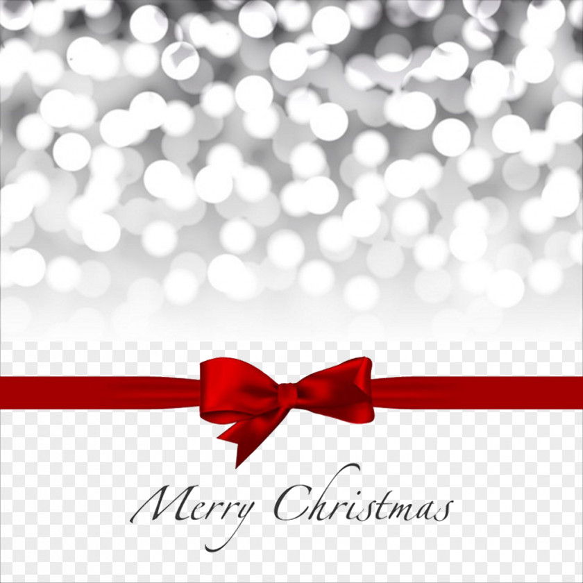 Christmas Card Element Decoration Red Ribbon Gift PNG