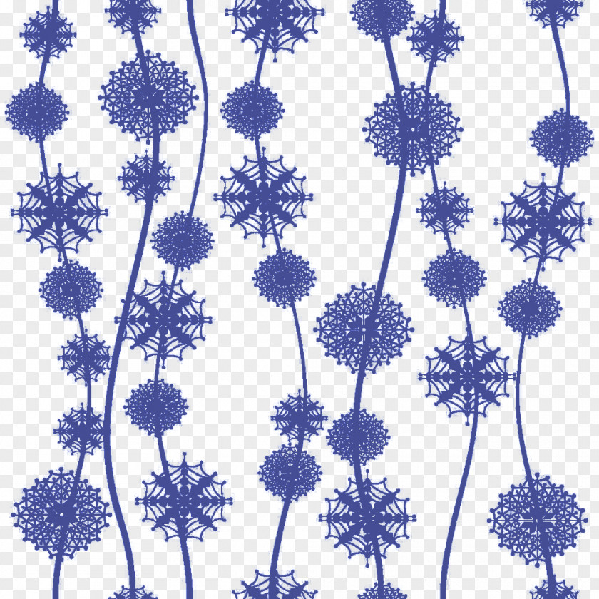 Purple Blue Snowflake String Malatang PNG